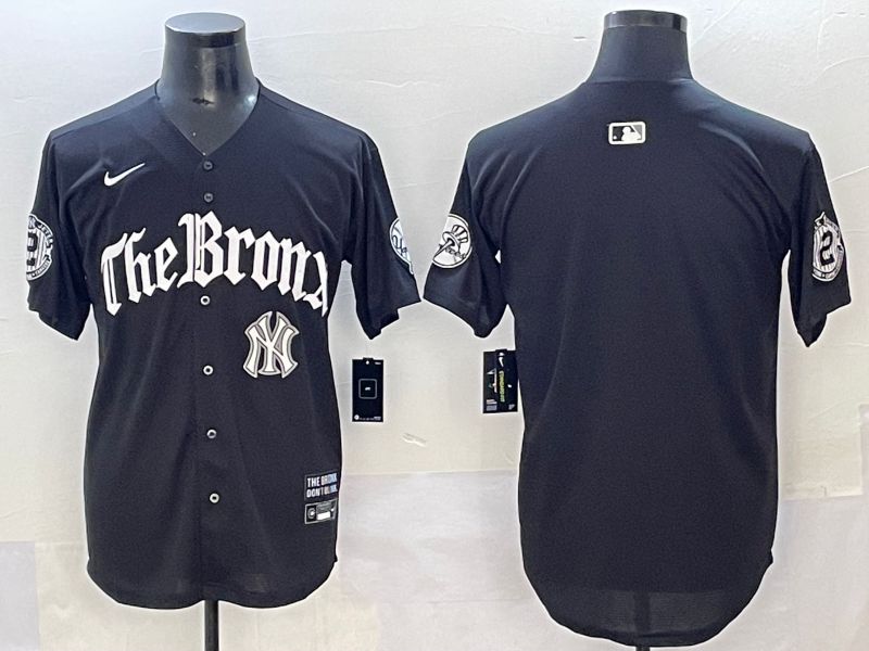 Men 2025 New York Yankees Blank Black Five generations Joint Name Nike MLB Jersey style 5->new york yankees->MLB Jersey